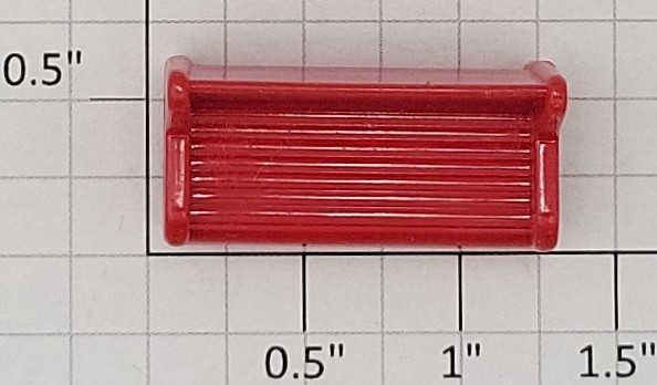 Plasticville PV-71 Flyerville Red Plastic Bench