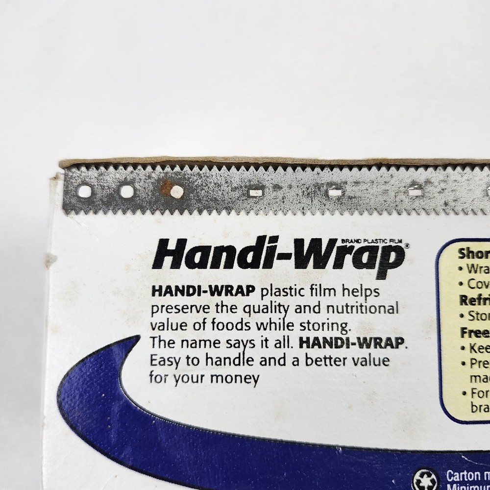 Dow Handi-Wrap 200 Sq Ft Plastic Film Sharp Cutting Edge New