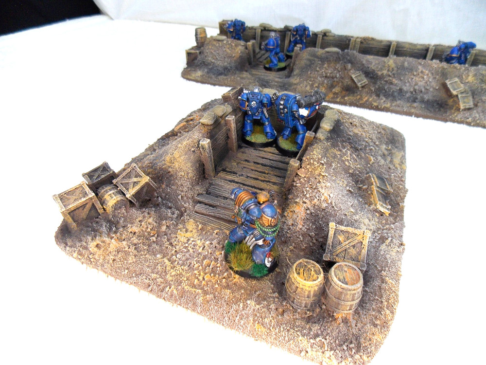 WARGAMING TERRAIN PAINTED TRENCH SYSTEM
