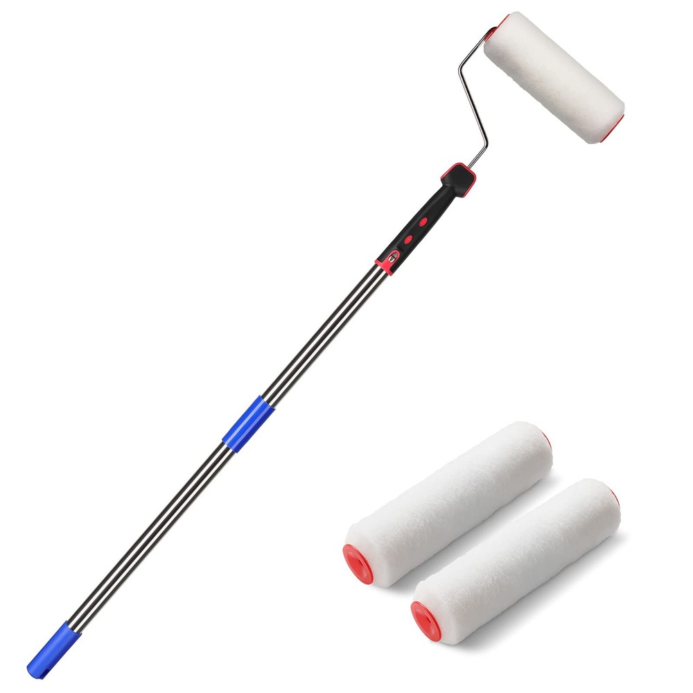 FLY HAWK Paint Roller,4 FT Brush kit Multi-Function 4 Feet, White