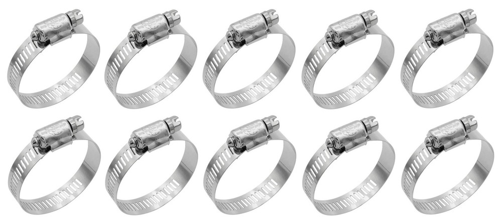 Cambridge HC2-24S 105818 Stainless Steel Size SAE 24 1-1/16 - 2" Hose Clamp (10)