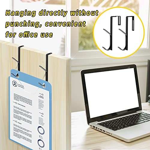 Wehhbtye Adjustable Double Coat Hooks,Thick Cubicle Wall Coat Hook,Metal 2pcs