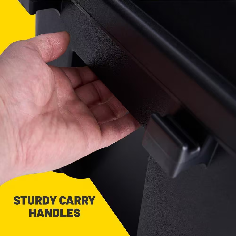 14 Gallon Black Storage Box Durable & Secure