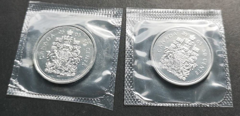 ***CANADA 50 CENTS COMBO 2003 P & 2003 WP *** PROOF LIKE ***
