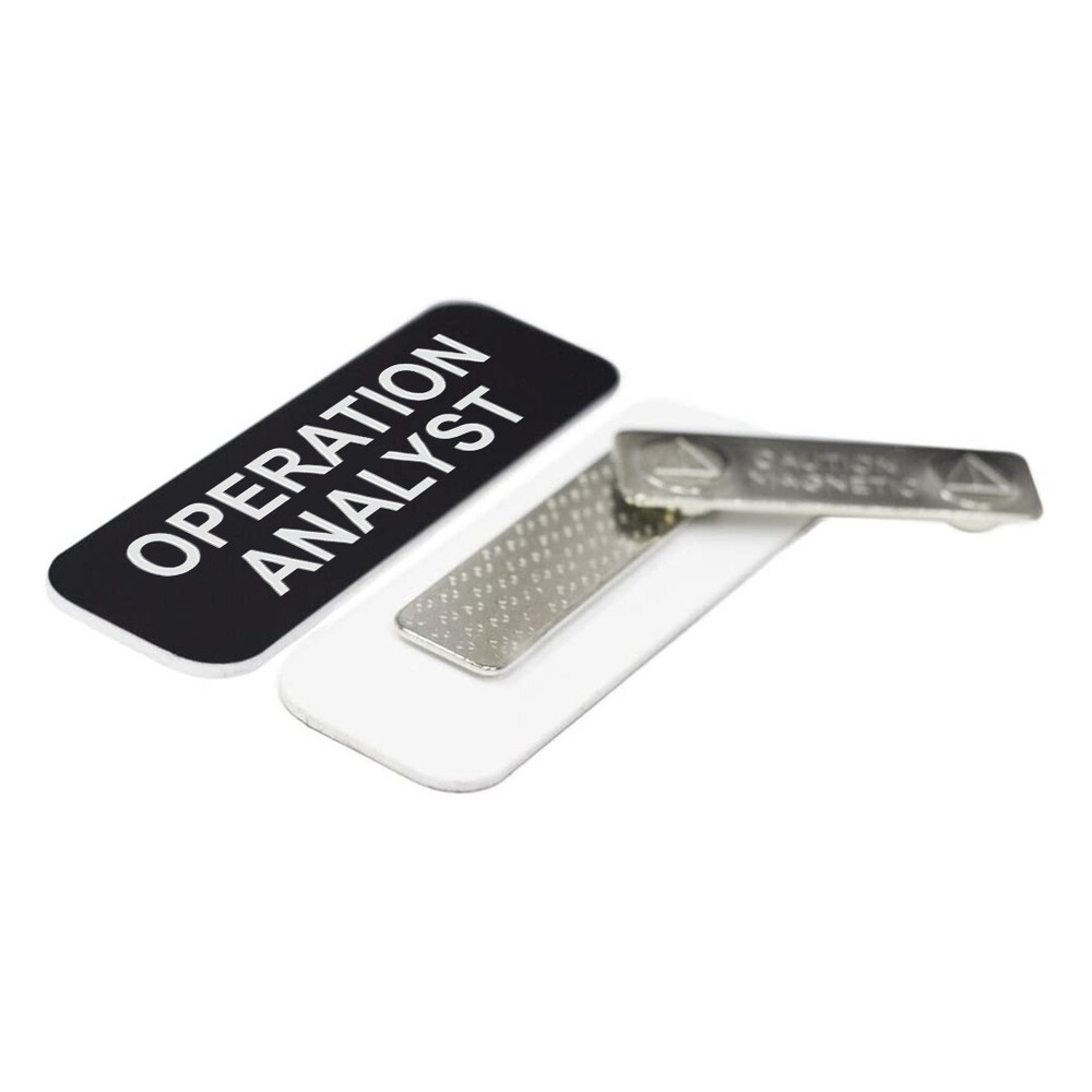 Operation Analyst 1 x 3" Name Tag/Badge, (3 Pack)