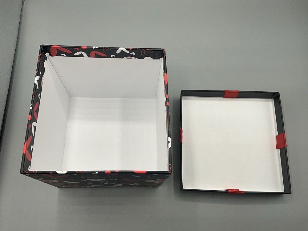 4 Pcs Valentines Nesting Gift Boxes with Lids Holiday Gift Boxes Assorted Siz...