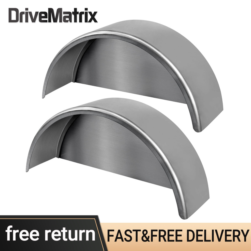 2PK Steel Round Single Axle Trailer Fenders & backs For 14" to 16" Wheel