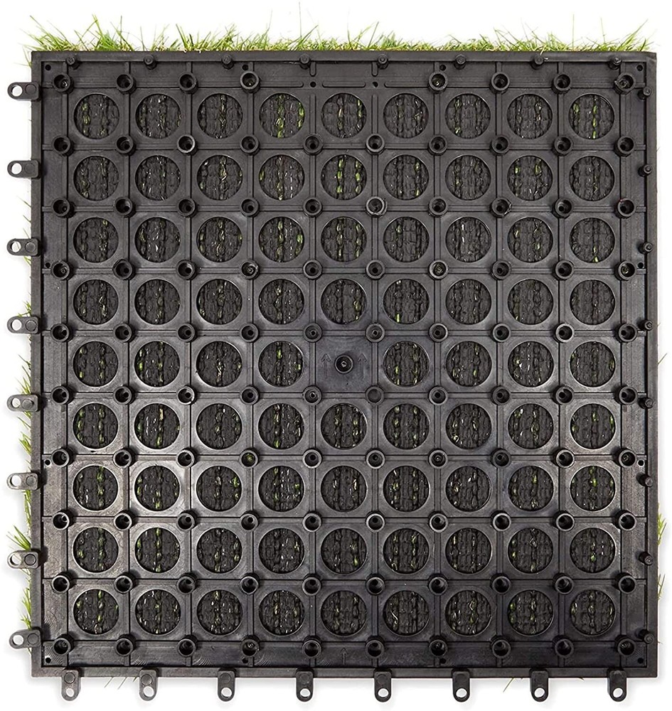 Artificial Grass Turf Tiles with Interlocking System 1.2 in Grass for Patios