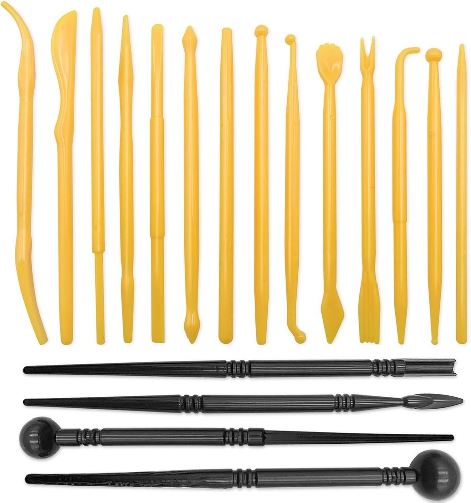 18pcs DIY Plastic Pottery Tool Kit for Polymer Clay Tools