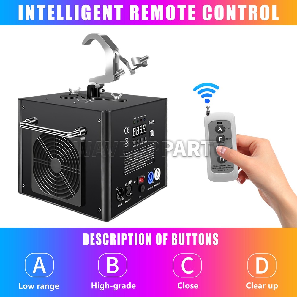 PAIDUN 2PCS 750W Waterfall Firework Effect Cold Spark Machine DMX Remote Control
