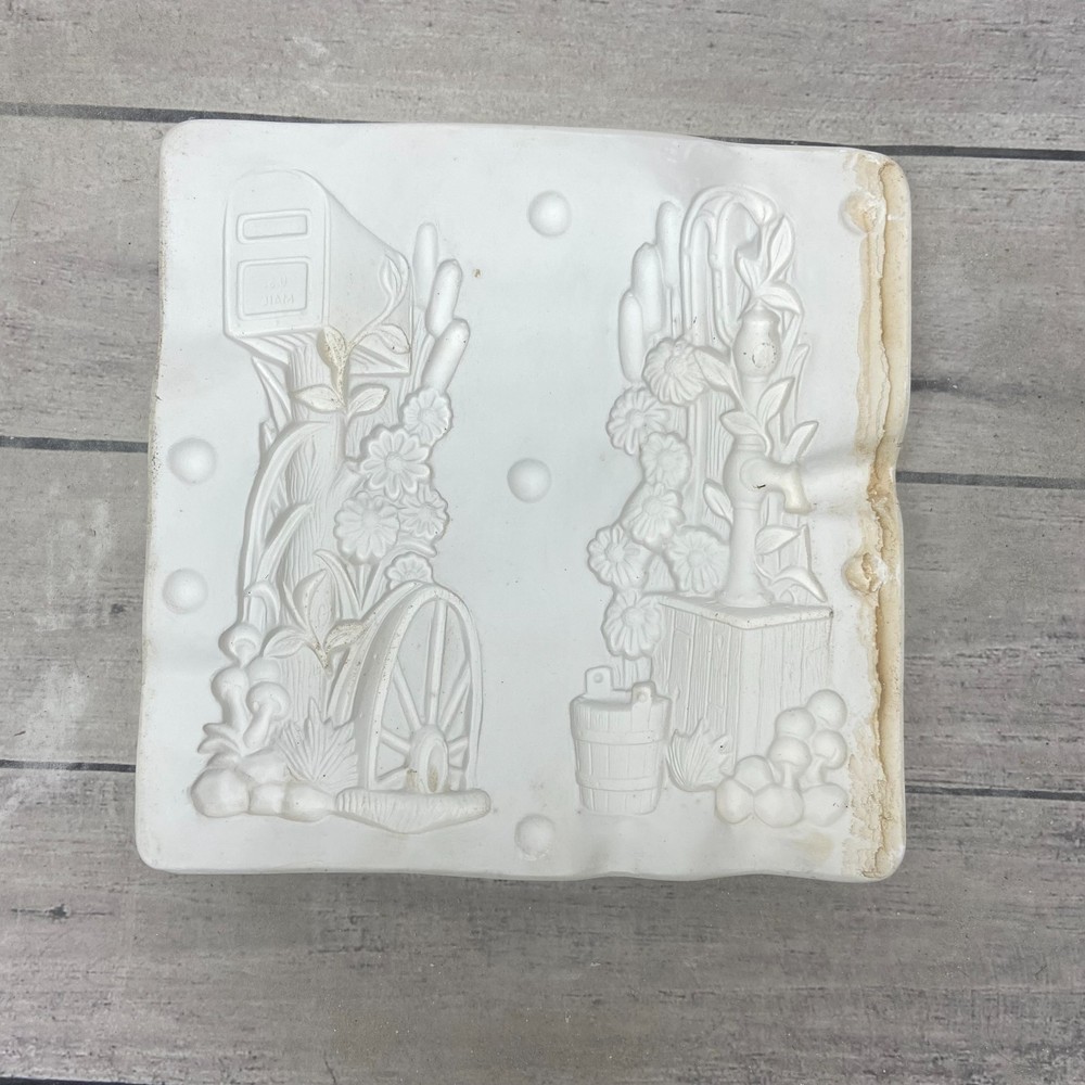 Macks Mold Ceramic Casting Mold Spring Flowers & Mail Box