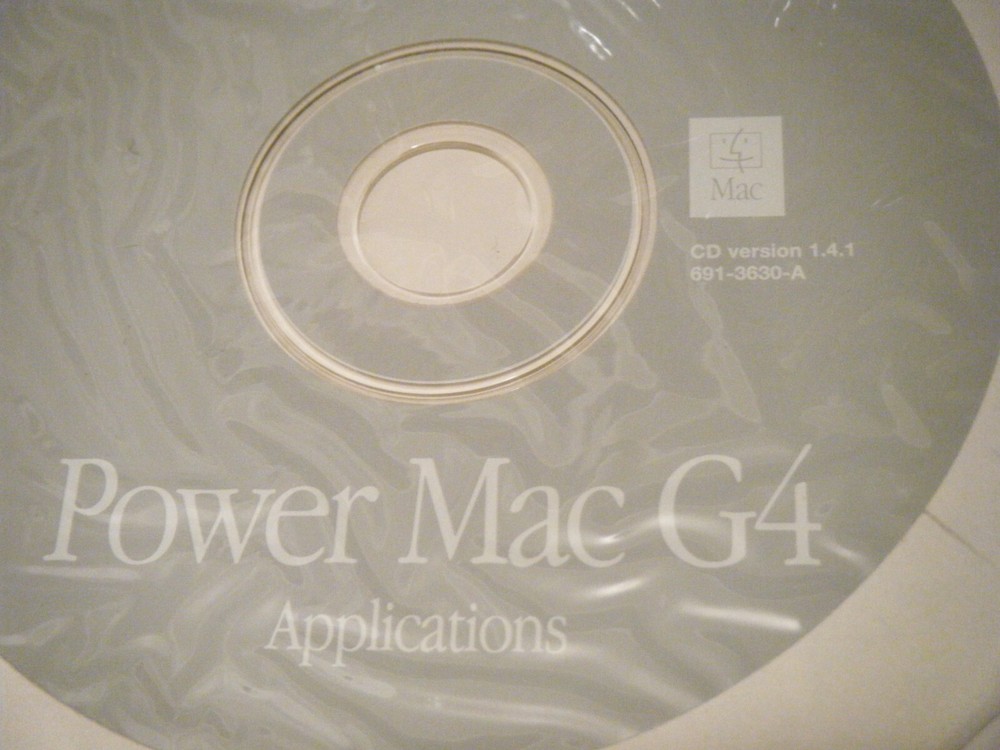 Apple PowerMac G4 Software Restore Disk. SSW version 9.1. CD Ver 1.2. 691-2986-A