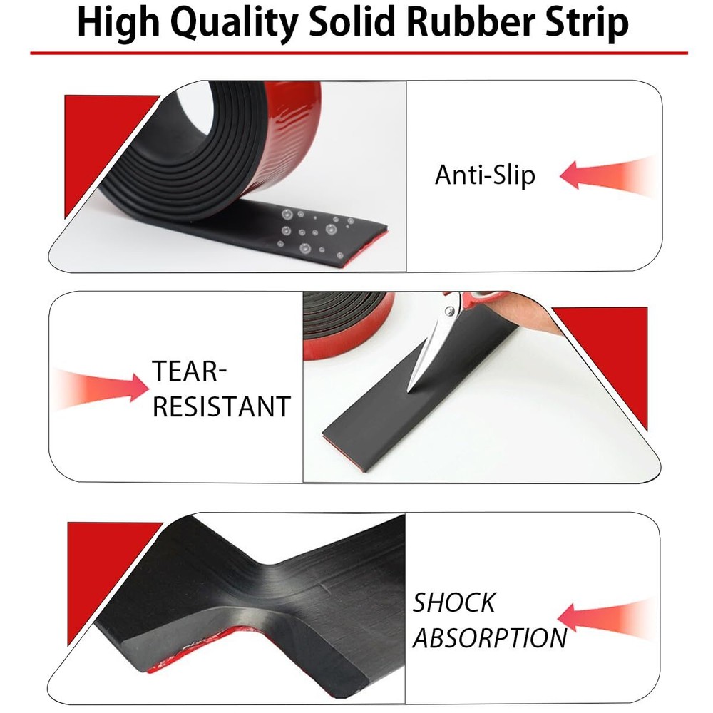 Neoprene Rubber Strips Self Adhesive Solid Rubber Sheets Rolls & Strips for S...