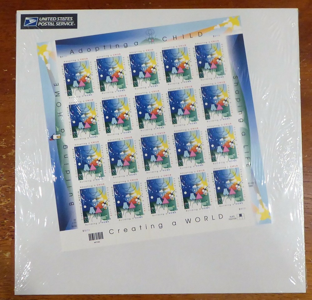 2000 Awaiting Adoption Mint Sheet of 20, #3398, Sealed