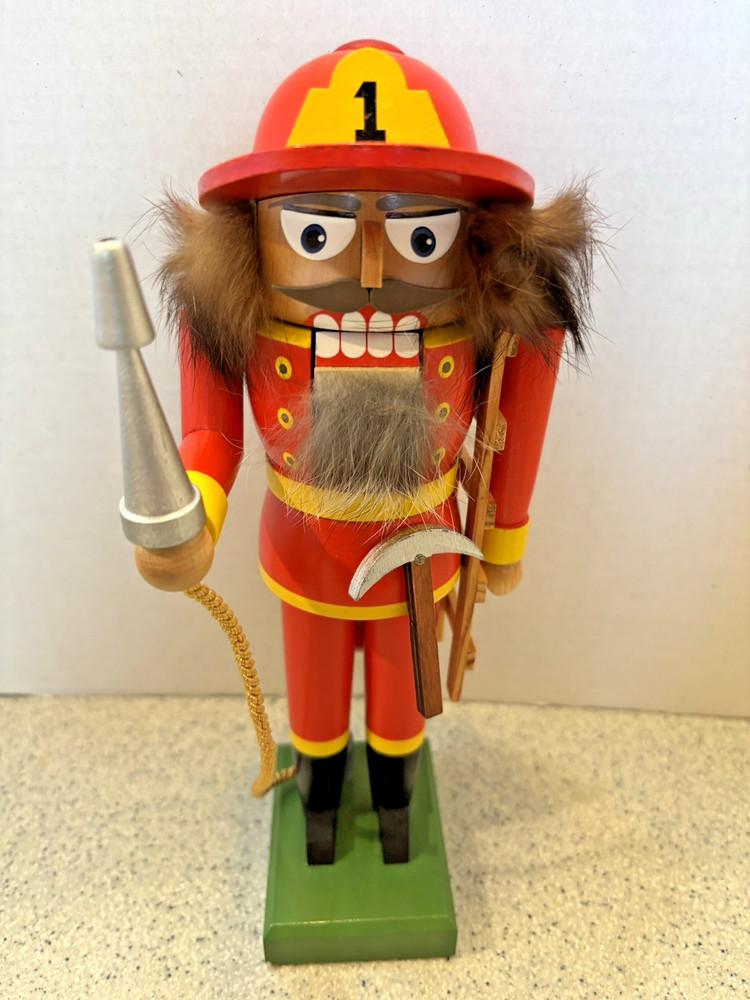 ORIGINAL E.M. MERCK FIRE MAN NUTCRACKER NWT GERMAN 11" FIREMAN