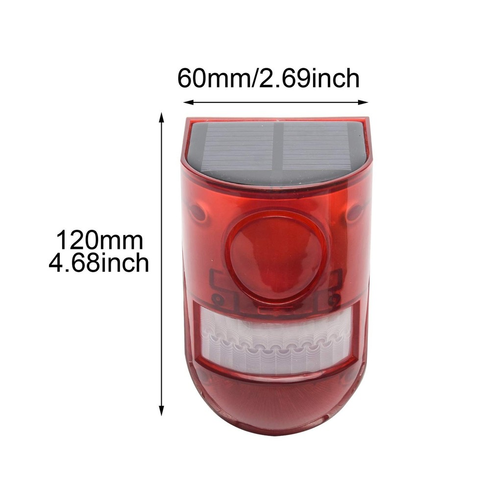 Solar Security Light Alarm,2Pack IP65 Waterproof PIR LED Motion Sensor Flashi...