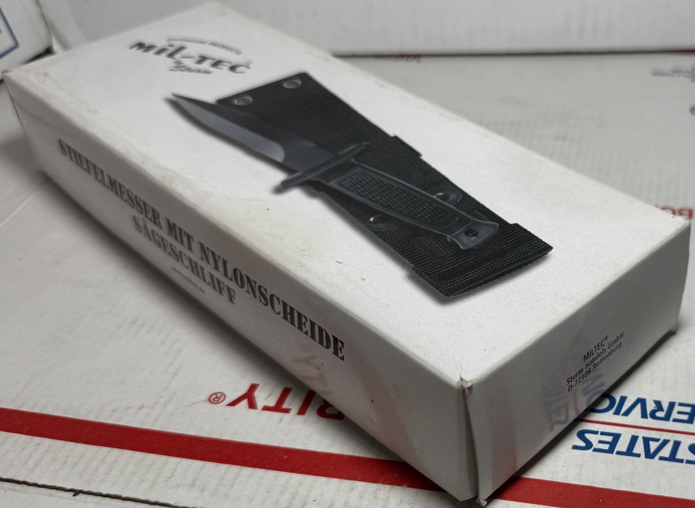STURM MILTEC COMBAT KNIFE / MULTI-PURPOSE SERRATED BOOT KNIFE W/ SHEATH (