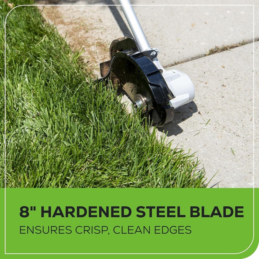 Lightweight 40V Brushless Edger - 8" Cutting Width, 60-Minute Runtime Included