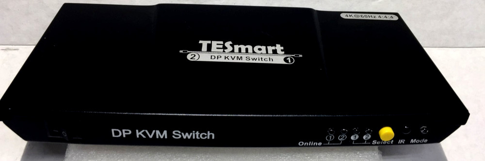 TESmart DP KVMSWITCH 2 MONITORS 2 COMPUTER 4K@60Hz USB 2.0, MODEL PKS0201A10 (MT
