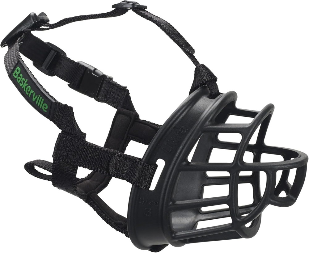 Baskerville Ultra Dog Muzzle Size 5 - Black, Humane & Adjustable for Large Dogs