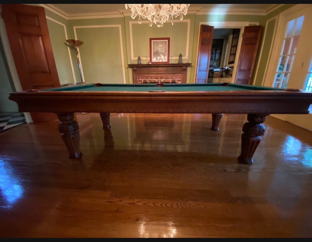Elegant 8-foot maple pool table that transforms into a dining table. Barely used