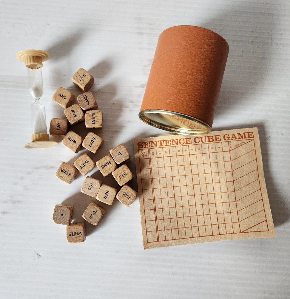 Selchow & Righter Scrabble Brand Sentence Cube Game 1971 #96