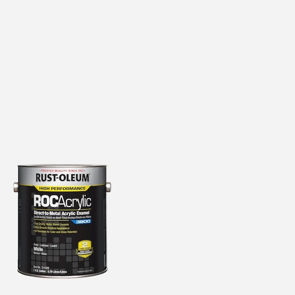 Rust-Oleum 314389 Acrylic Enamel Coating, White, 1 Gal.