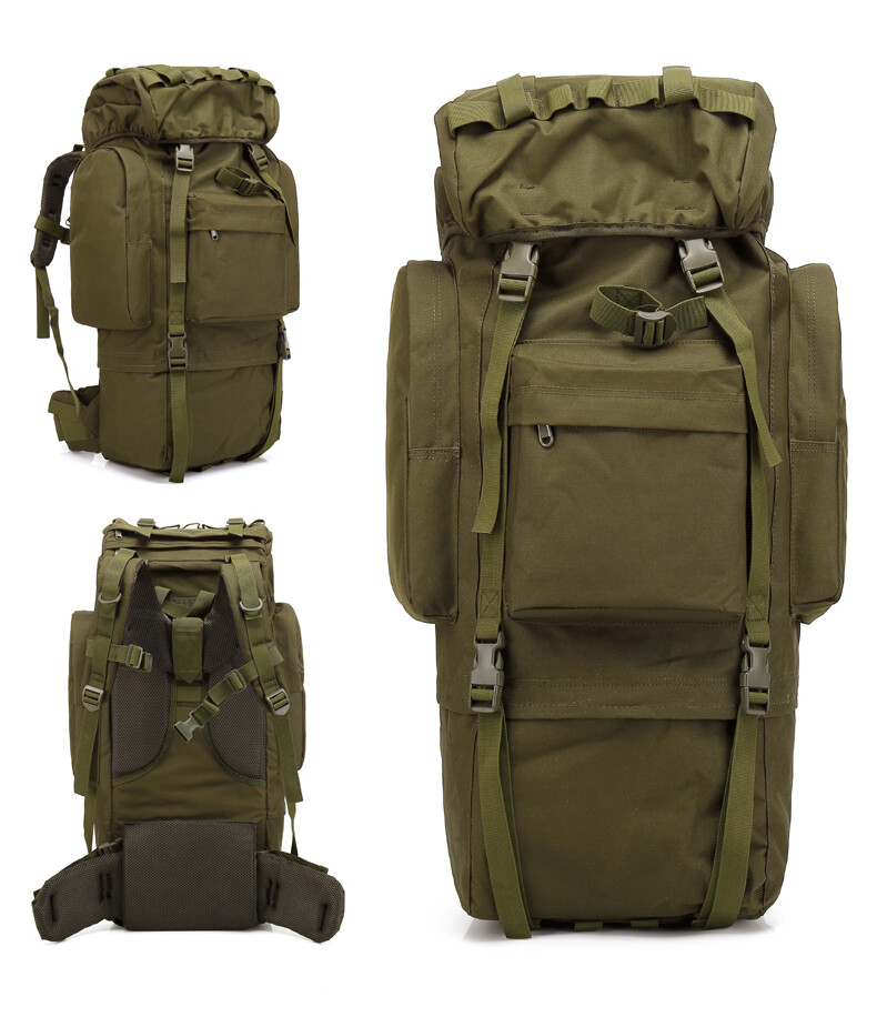 65L Tactical Backpack with Internal Frame Waterproof Rucksack for Camping Hiking