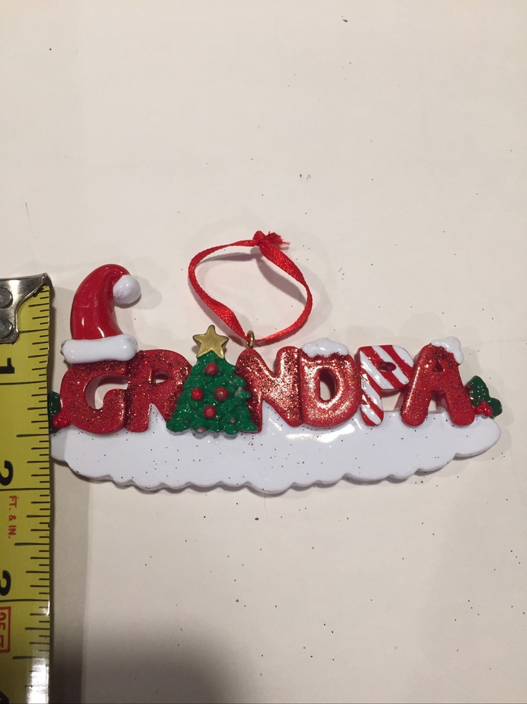 Writable Personalized Ornaments “Grandpa” Write Name Below Ceramic Hanging