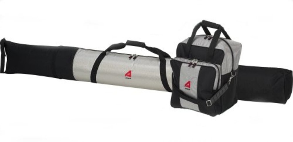 Deluxe Two-Piece Ski & Boot Bag Combo Silver/Blk