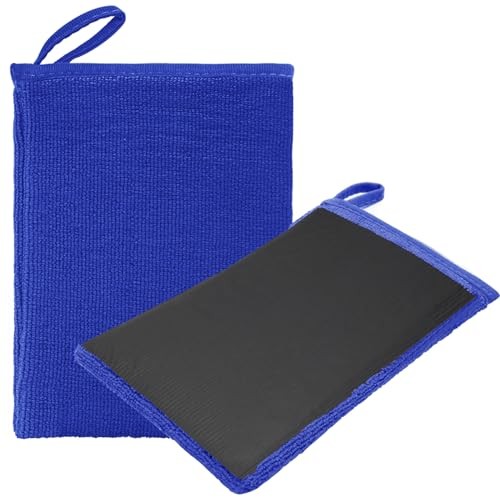 2Pack Clay Mitt, Microfiber Clay Bar for Car Detailing, Medium Grade Clay Blue
