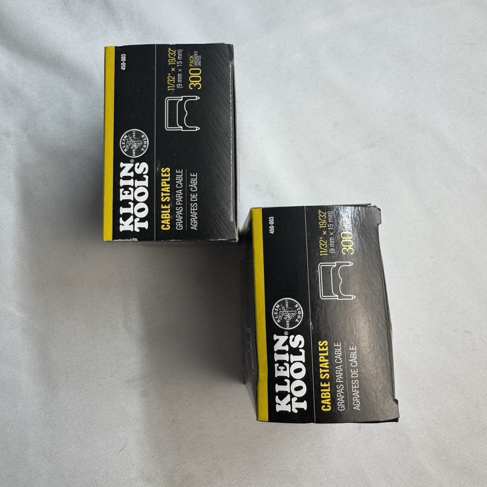 Stanley Staple Gun + 600 Klein Cable Staples Romex Wire Staple Bundle Electric