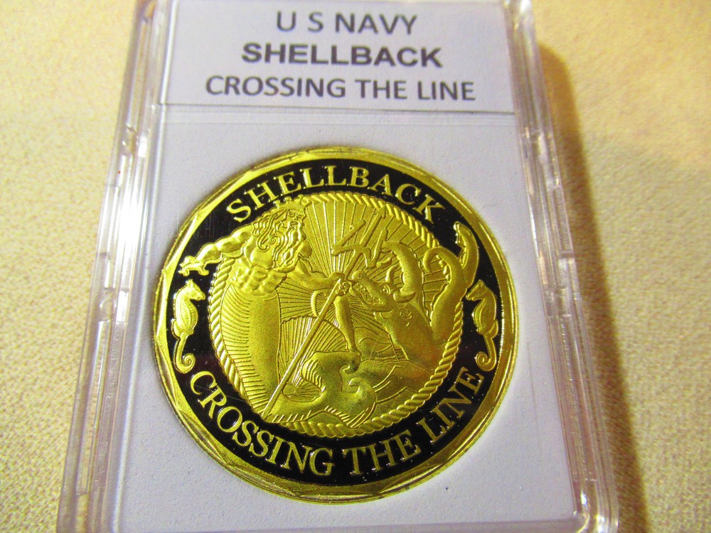 US NAVY - SHELLBACK - CROSSING THE LINE Challenge Coin