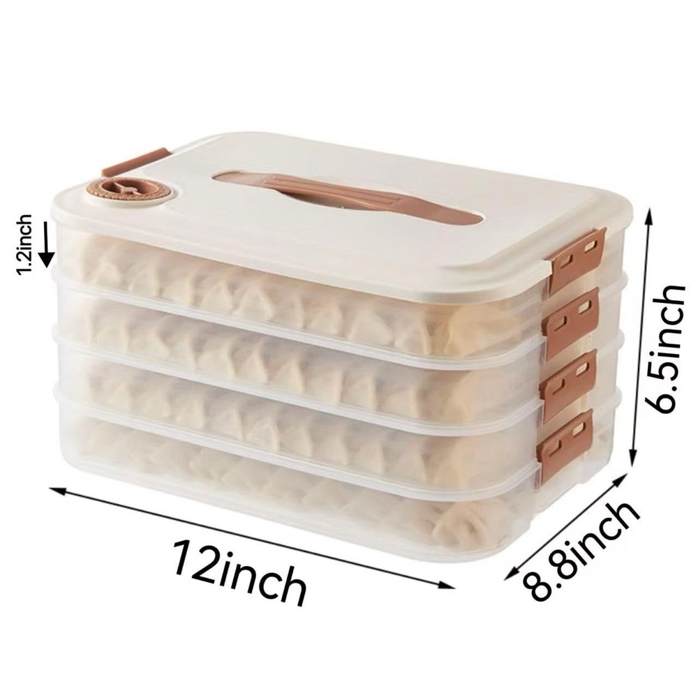 4-layer Food Storage Containers,Plastic Cookie Containers,Stackable Cookie Ca...