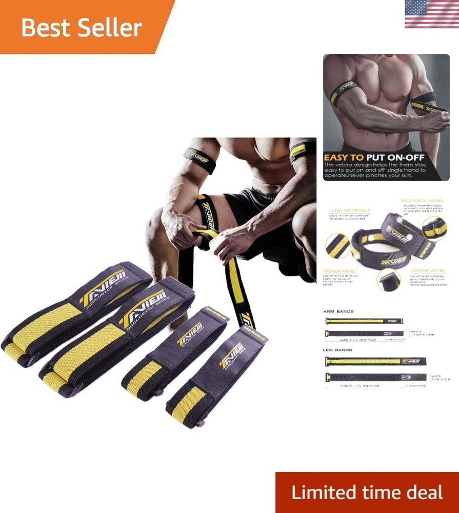 Adjustable 4-Pack Occlusion Bands for Safe and Efficient Blood Flow Training