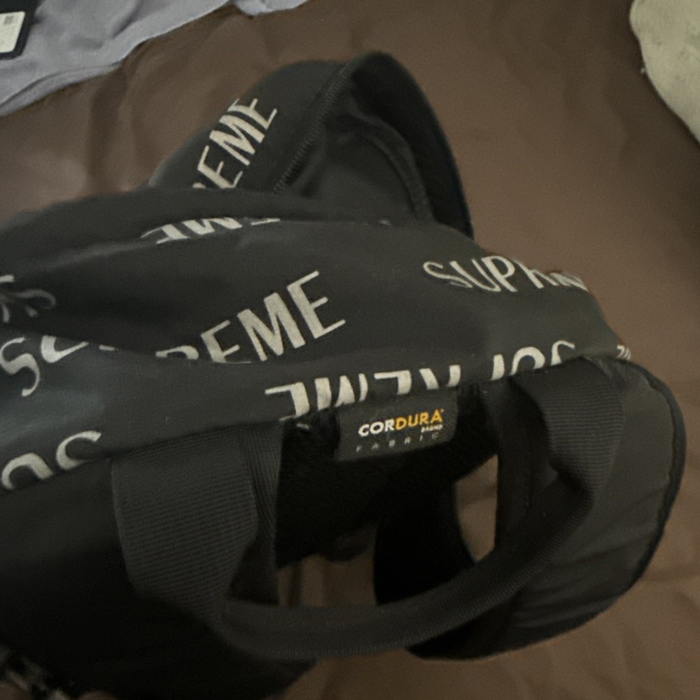 Supreme FW16 3M Reflective Logo Repeat Black Backpack