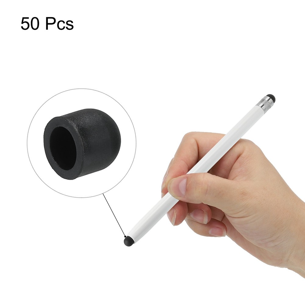 50pcs Stylus Pen Tips Conductive Rubber Capacitive Touch Screen Pens Tip 8mm