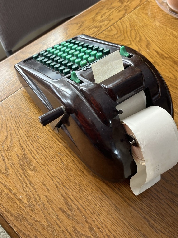 Vintage Victor Adding Subtracting Machine Brown