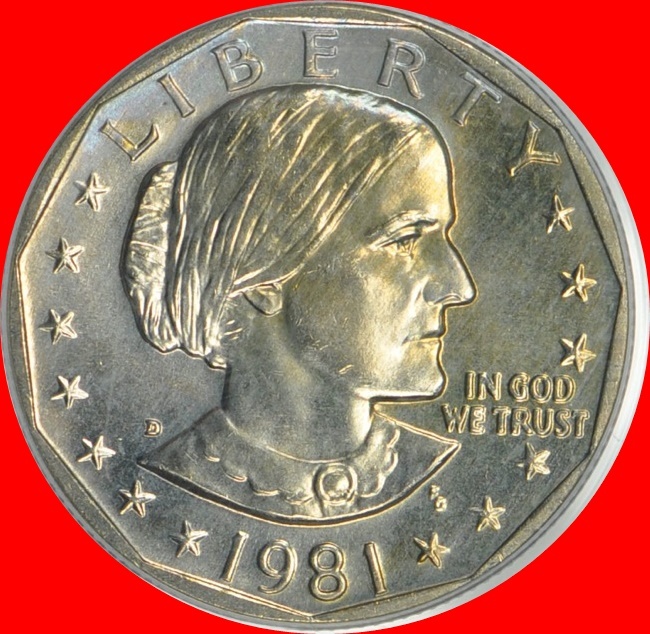 1981 D Susan B Anthony Dollar Choice/Gem Bu from mint sets