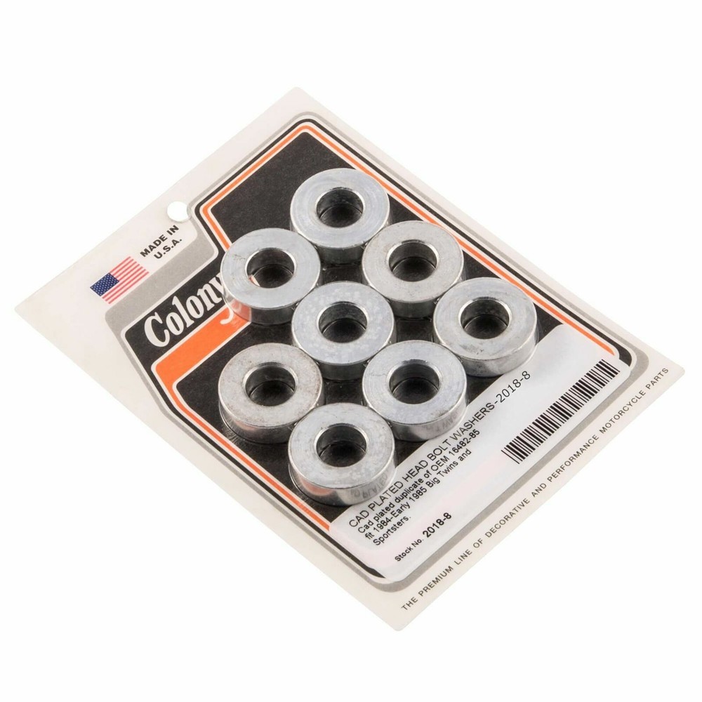 HEAD BOLT WASHER SET (Cad) Harley Evolution & Sportster 1984 -E85 . . 2018-8