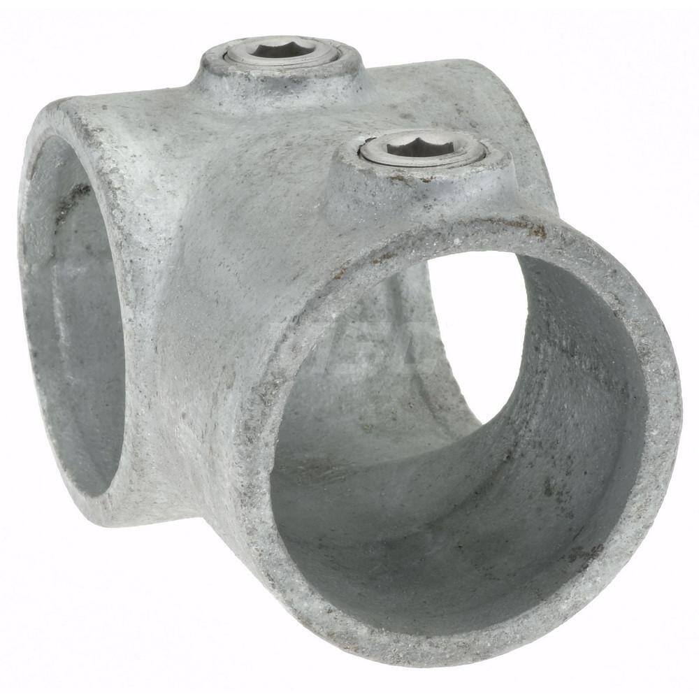 PRO-SAFE Galvanized Pipe Rail Fitting: Single Socket Tee for 1-1/2" Pipe