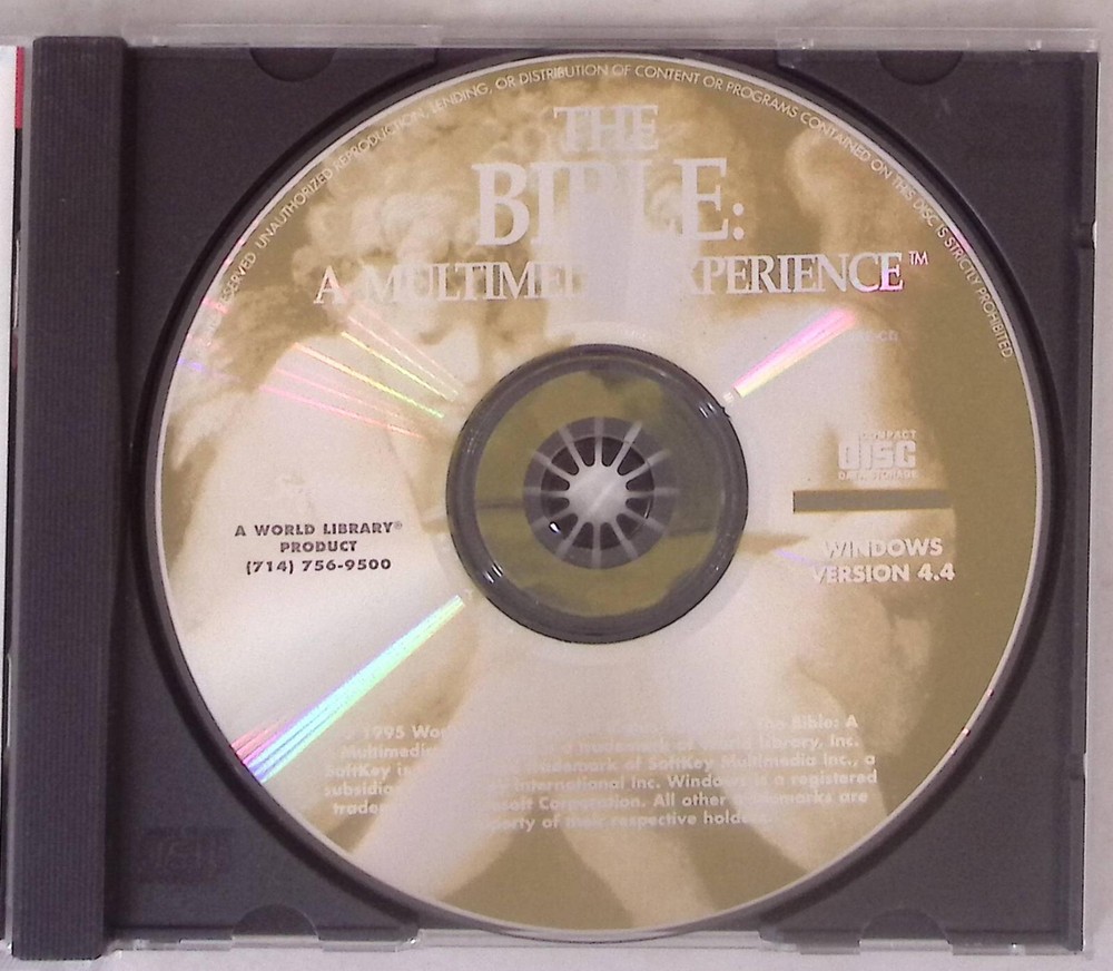 THE BIBLE: A MULTIMEDIA EXPERIENCE PC CD-ROM, 1995 CD 5823