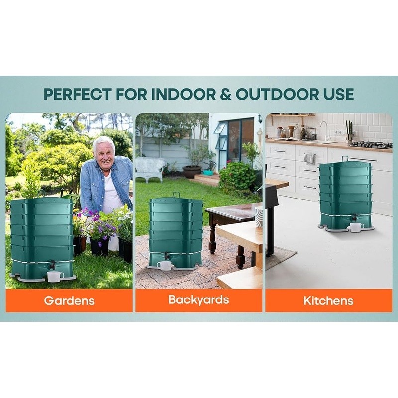Worm Compost Bin Advanced Version W/ 5 Trays M-board V-board Accessories New