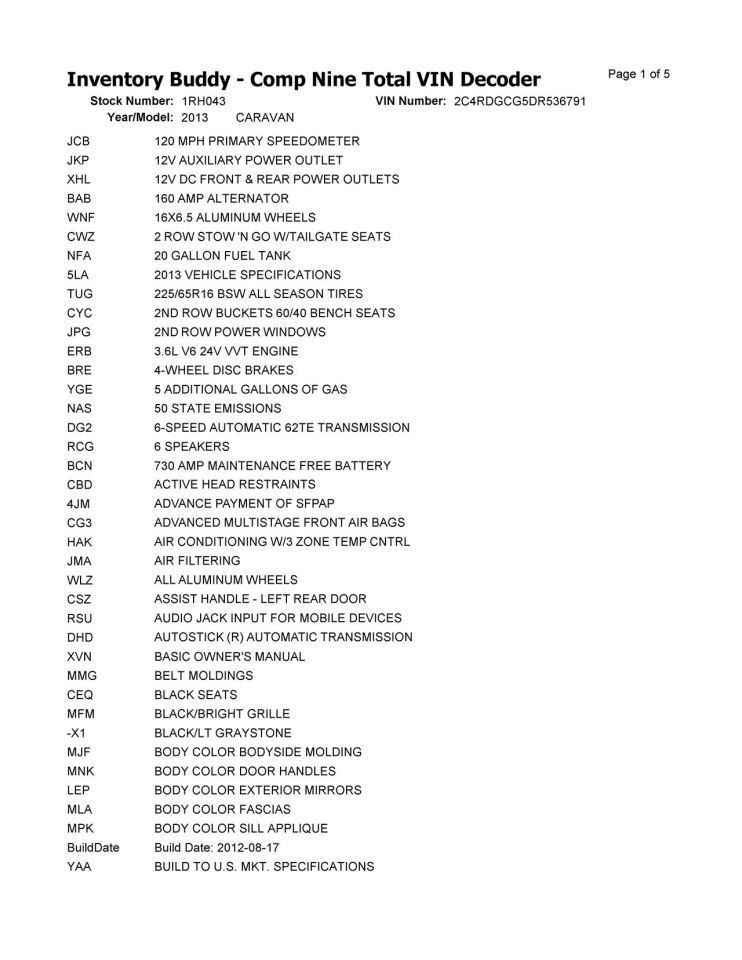 Stabilizer Bar Front Fits 08-20 CARAVAN 104886274
