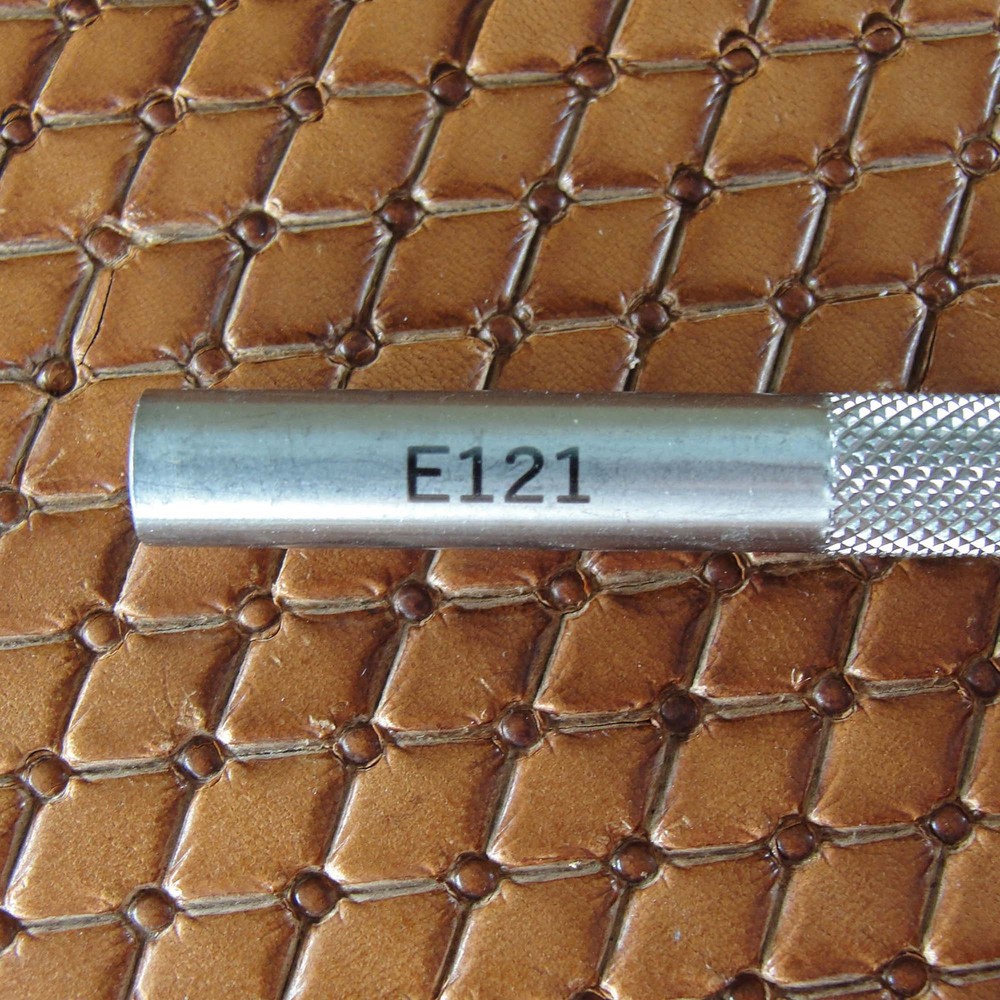 Small Button Tufted/Quilted Pattern Leather Stamp, Stainless Steel Leather Tool