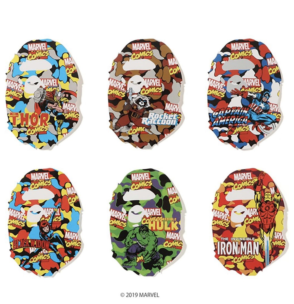 BAPE x MARVEL Bape Head Limited Edition Sticker Set