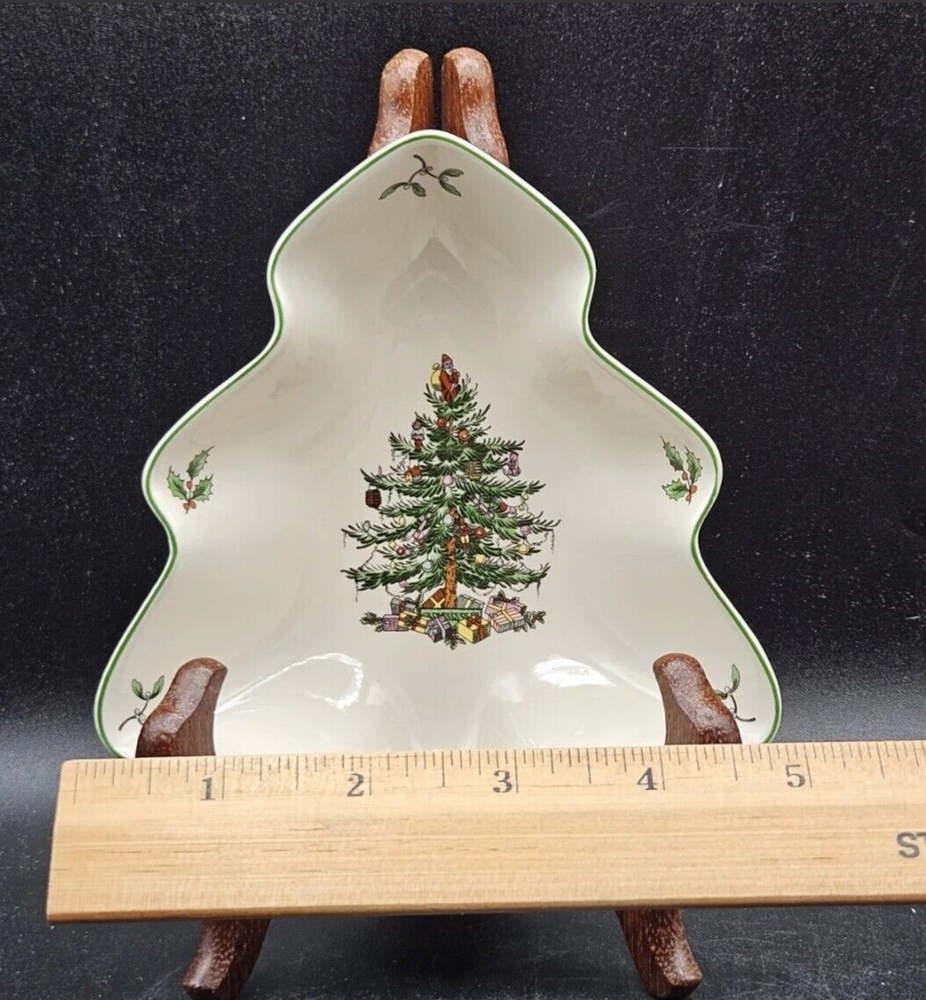 Spode Christmas Tree 2005 Candy Nut Dish Vintage Bone China