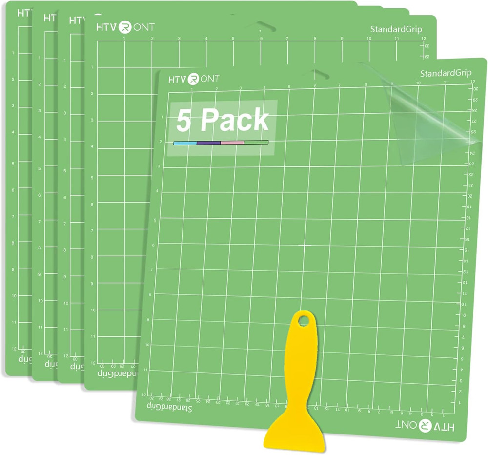 Standard Grip Cutting Mats - 5 Pack 12x12 Compatible with Cricut Maker 3/Make...