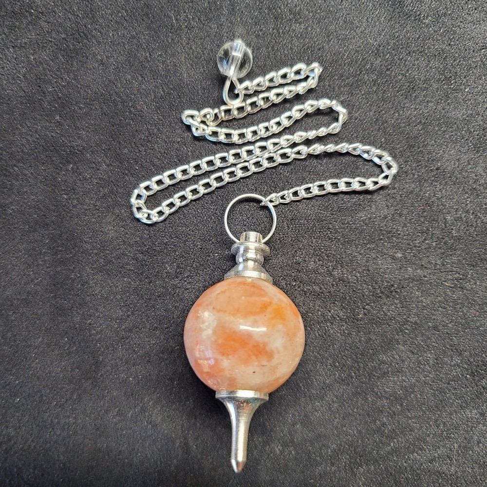 Sunstone Sephoroton Ball Sphere Crystal Dowsing Pendulum Divination Tool