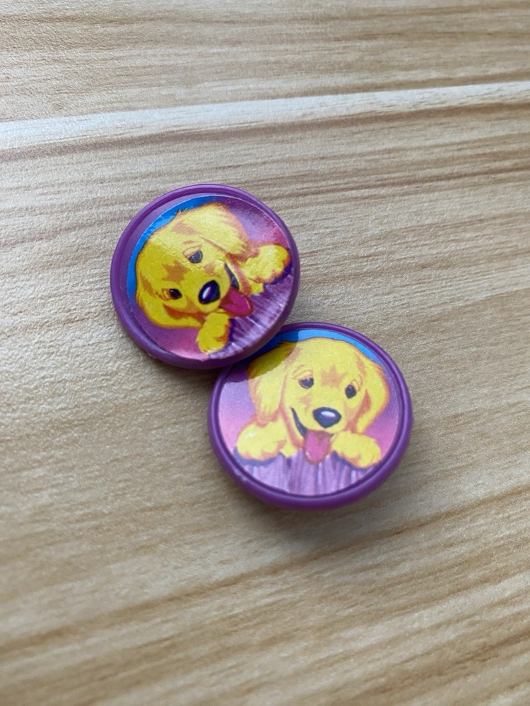 Vintage Lisa Frank Plastic Earrings